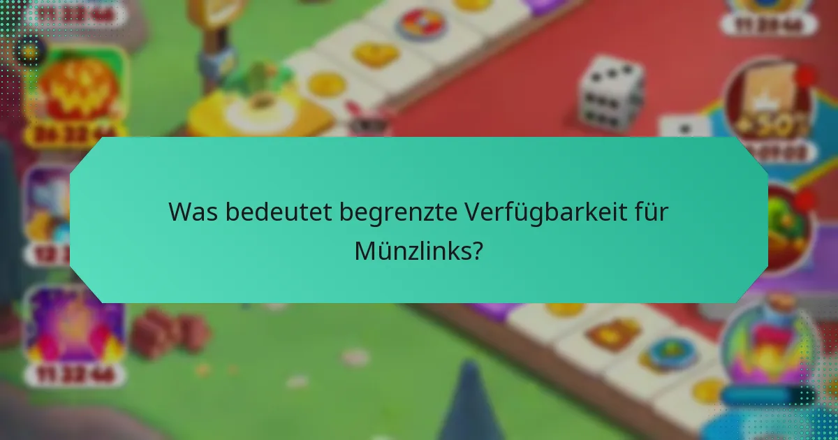 Was bedeutet begrenzte Verfügbarkeit für Münzlinks?