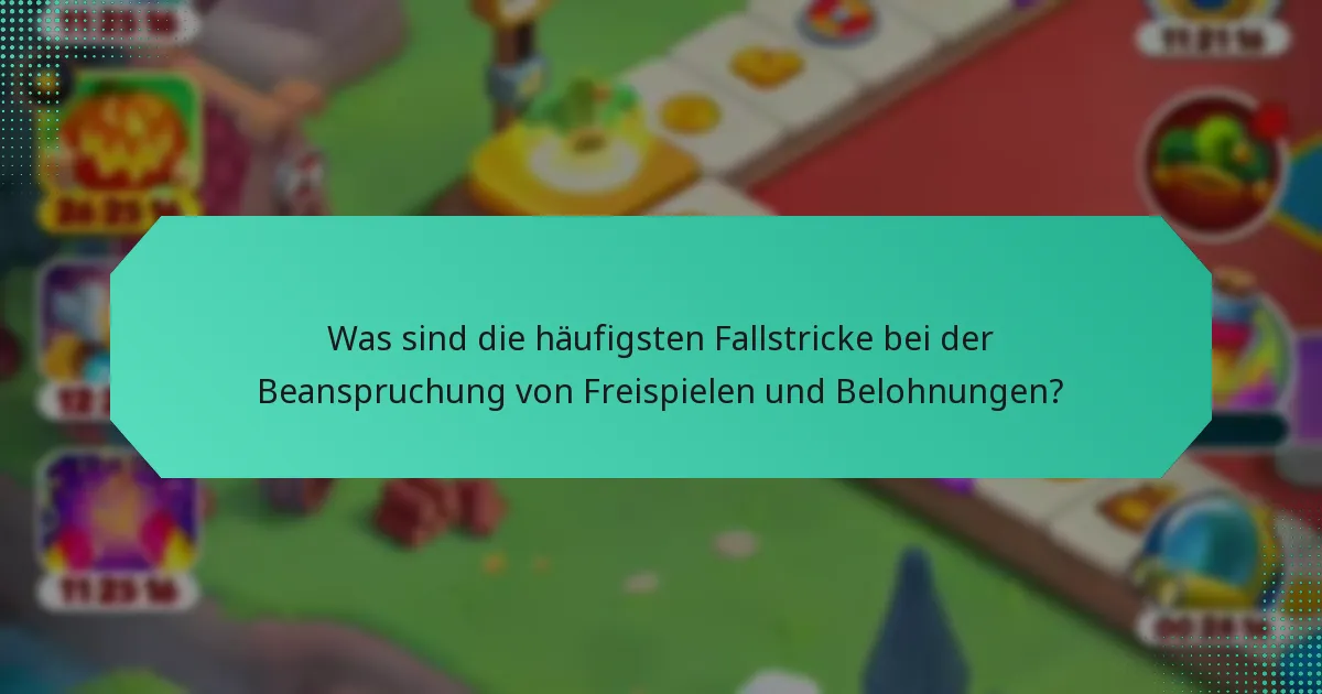 Was sind die häufigsten Fallstricke bei der Beanspruchung von Freispielen und Belohnungen?