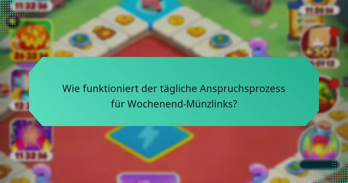 Wie funktioniert der tägliche Anspruchsprozess für Wochenend-Münzlinks?