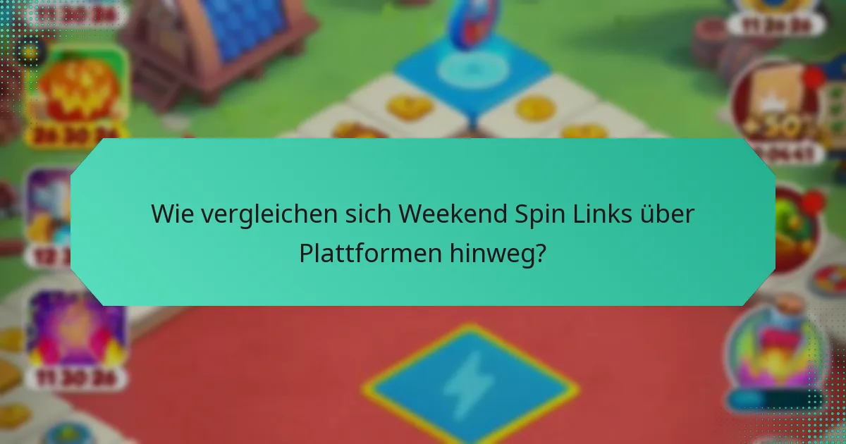 Wie vergleichen sich Weekend Spin Links über Plattformen hinweg?